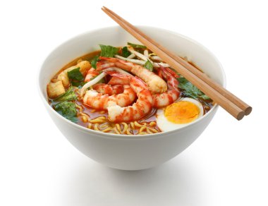 Prawn mee, prawn noodles clipart