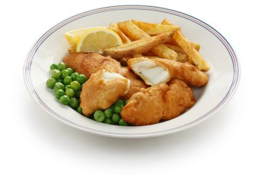 Fish and chips, british food clipart