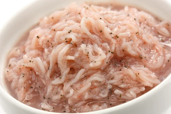Ami nincs shiokara (sózott erjesztett garnélarák), a japán étel — Stock Fotó