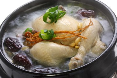 Steaming samgyetang clipart