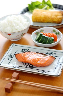 Typical japanese breakfast image clipart