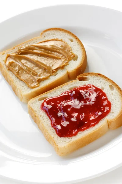 Masło orzechowe idealna galareta kanapkę — Zdjęcie stockowe