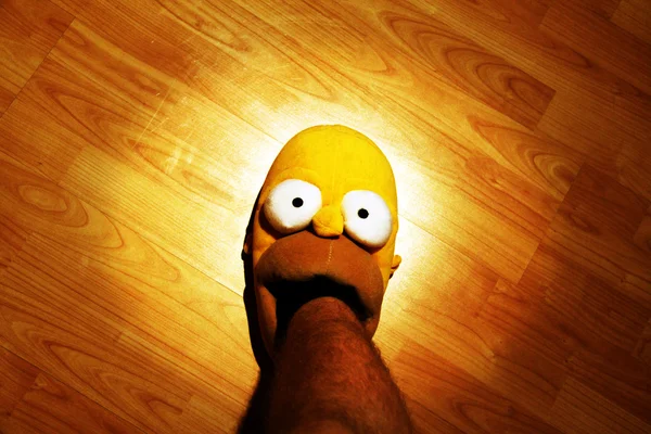Homer Simpson-slipper — Stockfoto