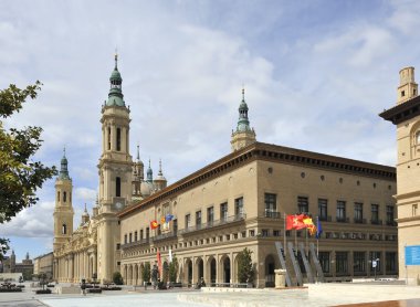 City centre of Zaragoza, Spain clipart