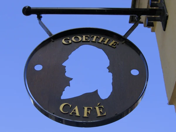 Sinal do Café Goethe — Fotografia de Stock