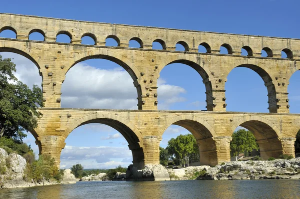 Римский акведук Мост-дю-Гард, Франция — стоковое фото