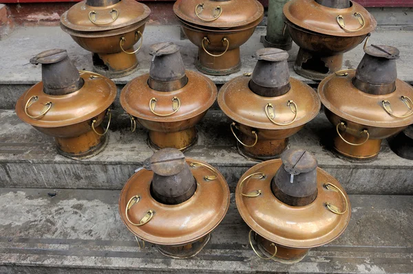 Voorbereiding van Mongoolse warme pot — Stockfoto