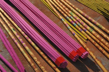Buddhism incense sticks clipart