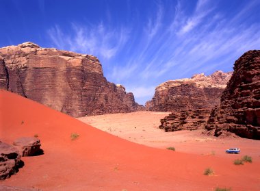 Four wheel drive in Wadi Rum clipart