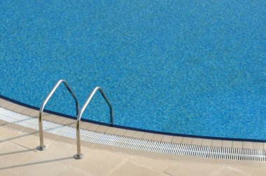 Bright blue swimming pool