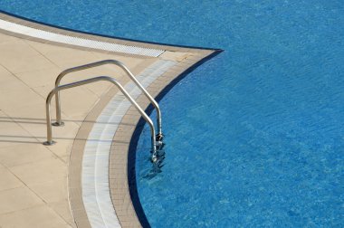 Bright blue swimming pool