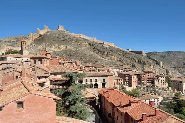 Widok wsi albarrcin w teruel, Hiszpania. — Zdjęcie stockowe