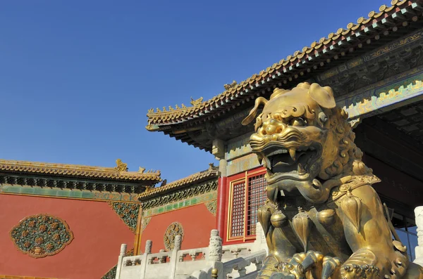 Forbidden City Imperial Guardian Lions — Stock Photo, Image