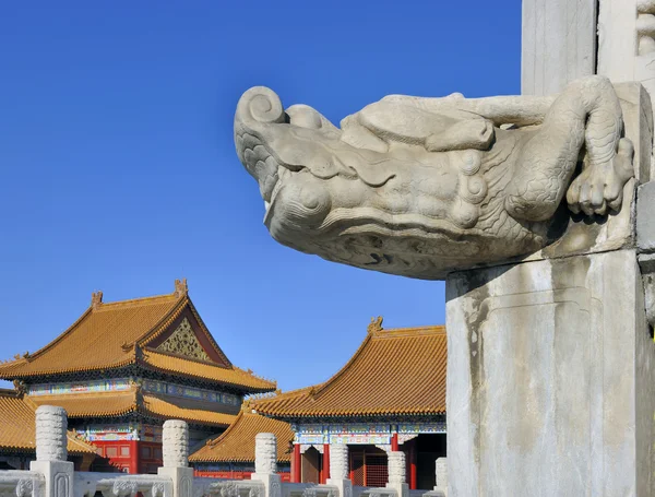 Head of dragon in Forbidden City ,Beijing China — Stockfoto