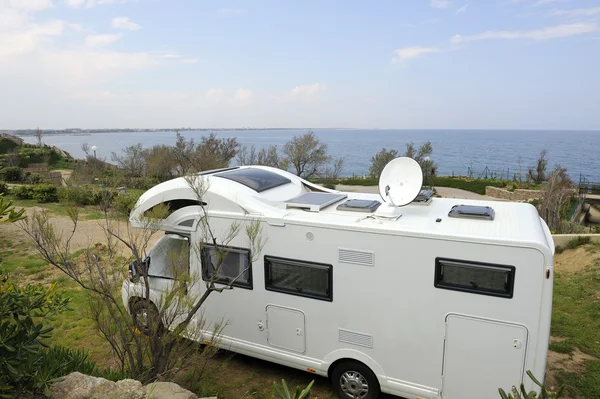 Mobil home at seaside — Stock Photo, Image