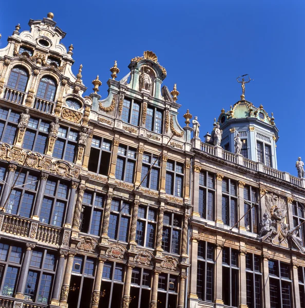 Pohled na grand place v Bruselu, Belgie. — Stock fotografie