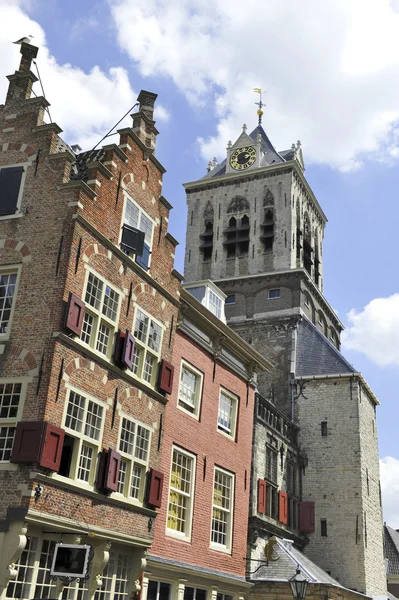 Budovy v Delftu, Nizozemsko — Stock fotografie