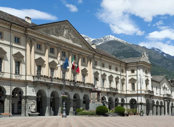 Câmara Municipal de Aosta, Itália . — Fotografia de Stock