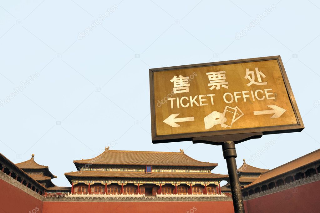Entrance builing Forbidden City, Beijing, China.
