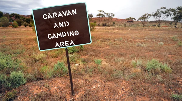 Teken voor camping site — Stockfoto