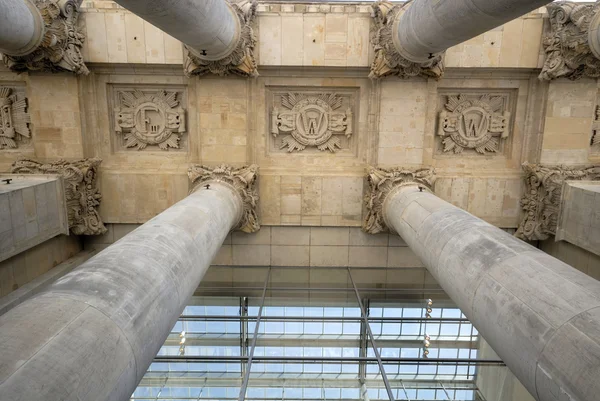 Dettaglio del Reichstag di Berlino — Foto Stock