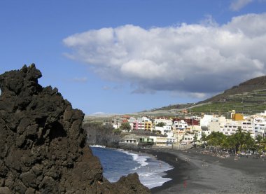 View at the beach of Puerto Naos, La Palma clipart