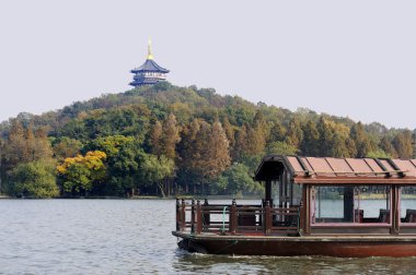 geleneksel gemide xihu (Batı Gölü), hangzhou, Çin