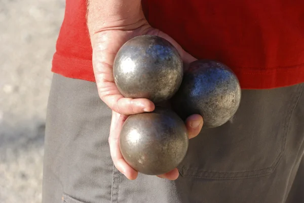 Playing jeu de boules in France — Stock Photo, Image