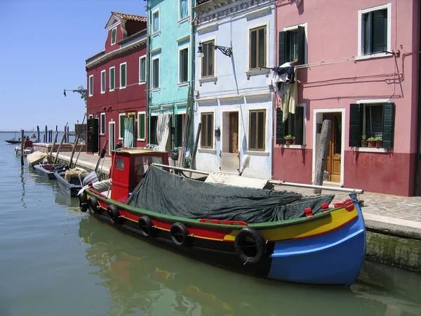Νησί Burano, ψαροχώρι, Βενετία — Φωτογραφία Αρχείου