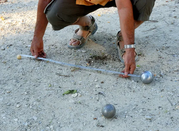 Jugando jeu de boules — Foto de Stock