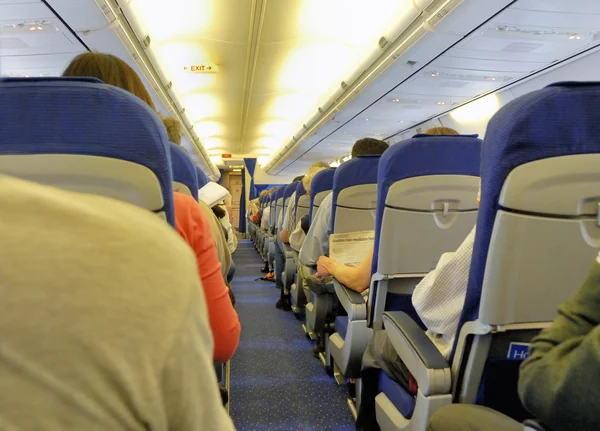 Inside an airplane — Stock Photo, Image