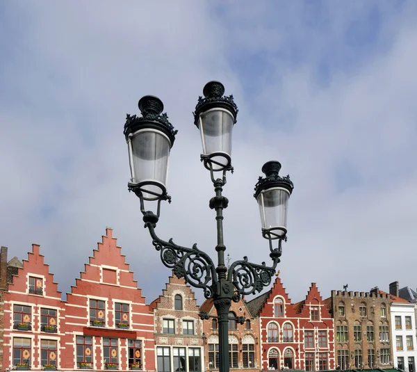 Vecchie case a Brugge — Foto Stock