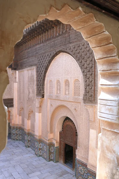 マラケシュ、モロッコのアリ ベン ユーセフ マドラサ — ストック写真