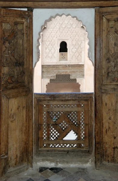 Ali Ben Youssef Madrassa a Marrakech, Marocco . — Foto Stock