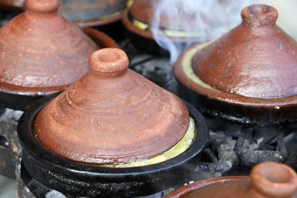 Tajin at a restaurant in Morocco — Stockfoto