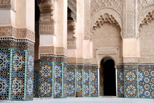 Алі Бен Юсеф медресе в Марракеш, Марокко — стокове фото