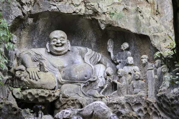 Buddha carving Hangzhou, China — Stock Photo, Image