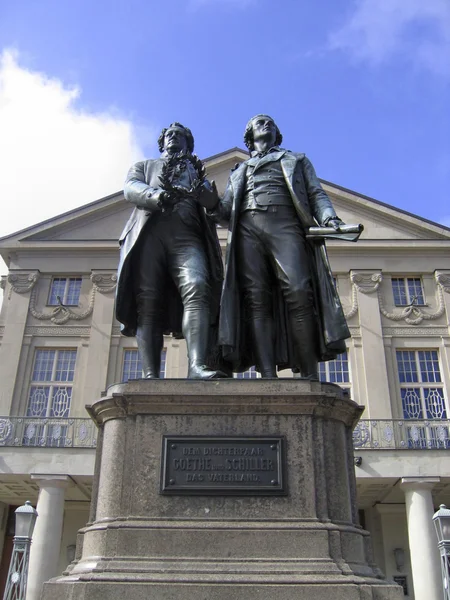 Two German poets in Weimar — Stock Photo, Image