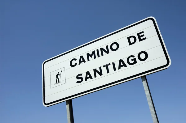Sign at the road to the Santiago of Compostela — Stock Photo, Image