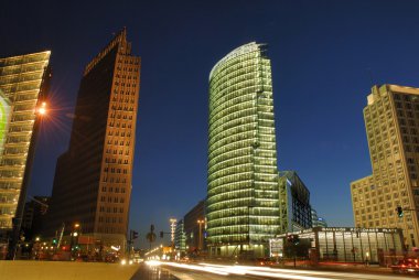 Potsdammer Platz by night clipart