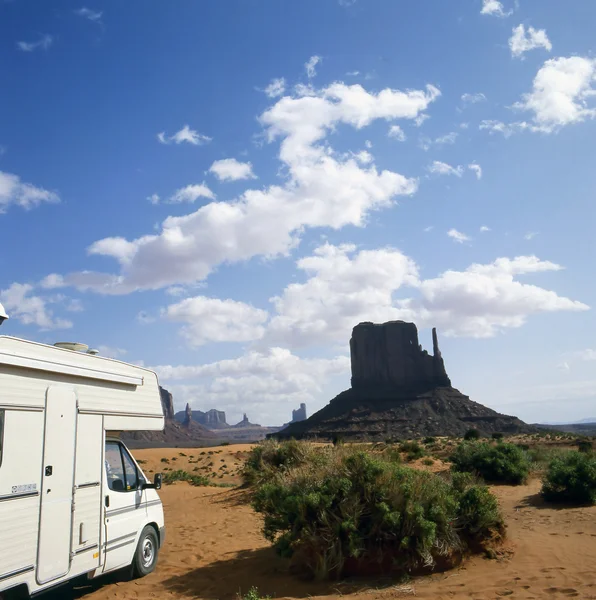 Monument Valley Camper — Stok fotoğraf