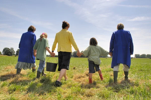 Farmer's familie — Stockfoto