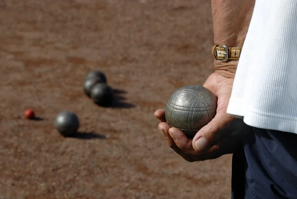 Jugando jeu de boules — Foto de Stock