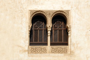 alhambra, granada İspanya içinde pencere eşiği