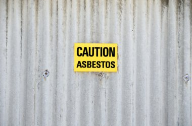 asbest için uyarı
