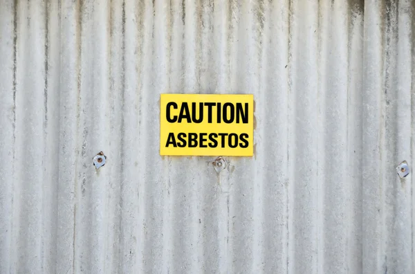 Azbeszt figyelmeztetés Stock Fotó