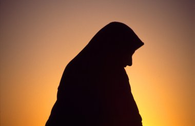 Arab woman with veil clipart