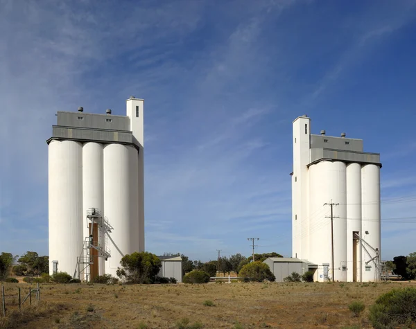 Instalación de silo de grano — Stockfoto