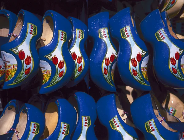 Blue wooden shoes — Stock Photo, Image