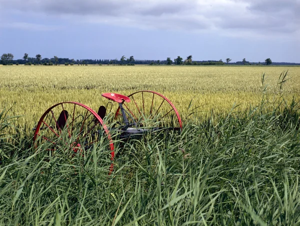 stock image Abandoned historical agricultural machinery